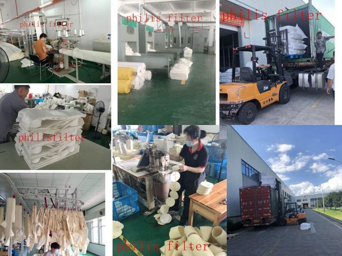 Polyester/Acrylic/Aramid/Fiberglass/PTFE Bag Filter Dust Collector Filter Bag